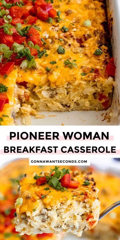 *NEW* Pioneer Woman breakfast casserole is loaded with sausage, hash browns, and cheese�all the comfort of a home-cooked breakfast in one easy-to-serve casserole. #breakfastcasserole #pioneerwoman Pioneer Woman Breakfast Casserole, Pioneer Woman Breakfast, Brunch Savory, Savory Breakfast Casserole, Breakfast Skillet Recipes, Brunch Celebration, I Am Single, Am Single, Sausage Hash