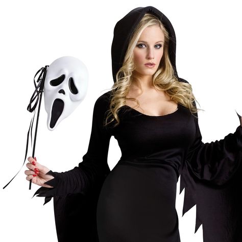 Sexy Scream Costume - Scream Check more at https://costumerocket.com/sexy-scream-costume/ Ghostface Costume Girl, Ghostface Costume, Scream Outfits, Ghostface Mask, Spooky Shoot, Scream Costume, Batman Outfits, Trendy Outfits Indian, Couples Halloween Outfits