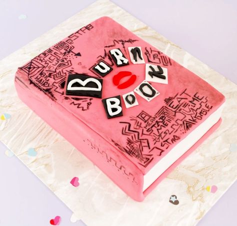 Mean Girls Cake, Mean Girls Party, Teen Cakes, Sweet Sixteen Birthday Party Ideas, Girls Cake, 13 Birthday Cake, Girl Bday Party, Book Cake, Bday Party Theme