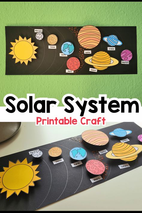 Solar System Craft for Kids Cardboard Solar System, Solar System Art For Kids, Solar System Art Projects For Kids, The Solar System Project, Science Projects For Kids School, Planets Craft, Solar System Model Project, Solar System Science Project, 3d Solar System Project