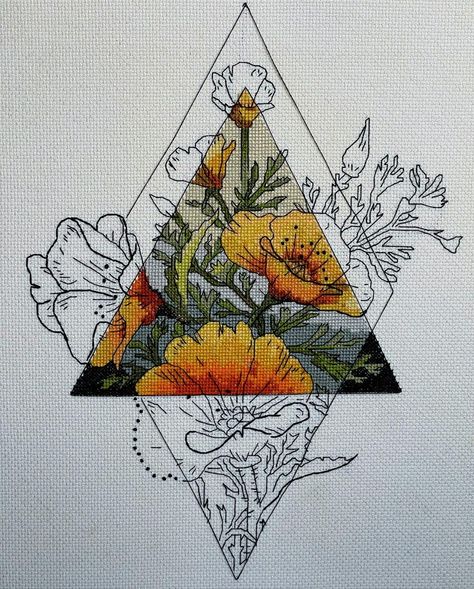 Amazing Cross Stitch, Unique Cross Stitch, Cool Tattoo, Beautiful Cross Stitch, Floral Cross Stitch, Modern Cross Stitch Patterns, Cross Stitch Patterns Free, Stitching Art, Cross Stitch Flowers