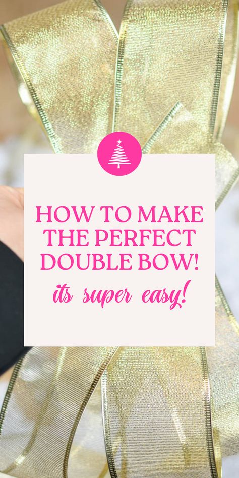 Discover the art of crafting the perfect double bow with our step-by-step tutorial! Elevate your gift wrapping game and add a touch of elegance to any present. 🎀✨ #DIYbows #CraftingInspiration Diy Double Bow Ribbon, Double Loop Bow Tutorial, How To Make A Double Bow, Wreath Bow Tutorial Step By Step, Double Bow Tutorial, Wreath Bow Tutorial, Double Loop Bow, Diy Bows, White Wreath