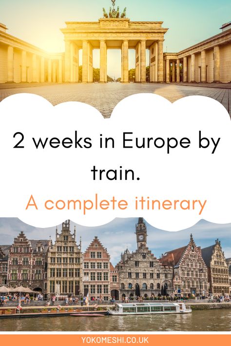 Planning an epic 2 weeks in Europe? Here is a complete itinerary for travelling Europe by train across 2 weeks.  Everything you need to know about interrailing and train travel in Europe. Includes stops in Berlin, Amsterdam, Lisbon, Bruges and more!  Start planning your epic 2 week Europe trip! Traveling Europe By Train, Planning A Europe Trip, Europe By Train 2 Weeks, Planning A European Vacation, Europe Train Itinerary, 2 Week Itinerary Europe, Two Week European Itinerary, Europe Itinerary 2 Weeks, 2 Weeks In Europe