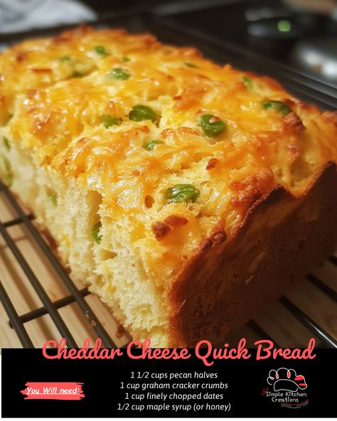 "Looking for a delicious and easy bread recipe? Try this mouthwatering Cheddar Cheese Quick Bread! Perfect for breakfast, lunch, or as a side dish. Check out the recipe on our Pinterest board now! #cheddar #cheese #quickbread #recipe #baking" Cheese Quick Bread Recipes, Cheddar Cheese Quick Bread, Cheddar Cheese Bread Recipe, Cheese Quick Bread, Cheddar Bread Recipe, Jalapeño Bread, Easy Bread Recipe, Cheese Bread Recipe, How To Store Bread