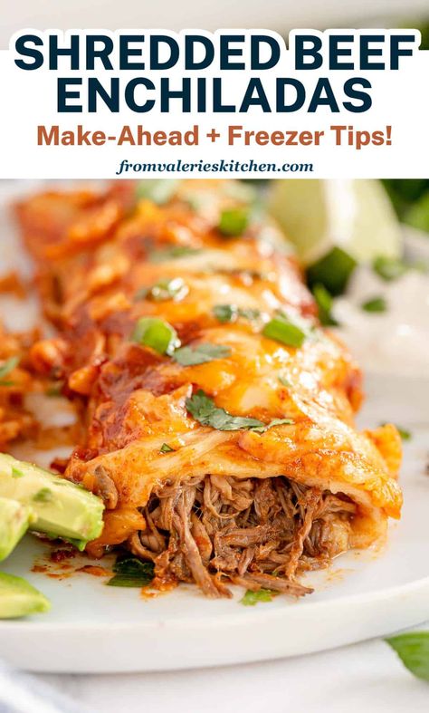 Roast Beef Enchiladas, Leftover Shredded Beef, Frozen Enchiladas, Shredded Beef Enchiladas, Chicken Panini Recipes, Shredded Beef Recipes, Ground Beef Breakfast, Mexican Shredded Beef, Smoked Chicken Breast