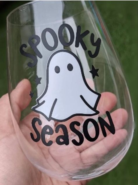 Happy Halloween Spooky Season wine glasses/Halloween party/birthday party/Wine glasses/outdoor barbecue by GiftsbyDorothy on Etsy The Grinch Pictures, Cricut Wine Glasses, Halloween Party Birthday, Halloween Wine Glasses, Halloween Glasses, Outdoor Barbecue, Halloween Wine, Wine Glass Crafts, Spooky Szn