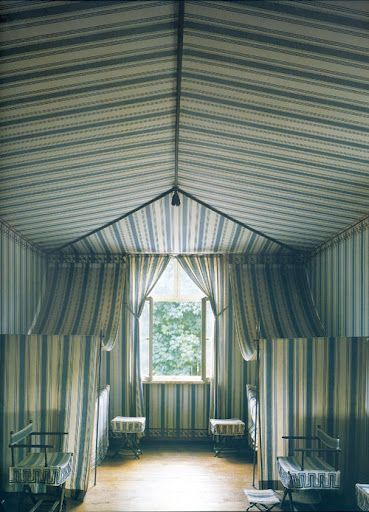 tented Circus Furniture, Neoclassic Architecture, Mark Sikes, Tent Room, Hollywood Hills Homes, World Of Interiors, Traditional Interior, White Walls, Bedroom Inspirations