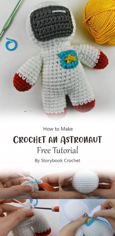 Crochet Outer Space Free Pattern, Crochet Space Free Pattern, Crochet Spaceship Pattern Free, Rocket Crochet Pattern Free, Astronaut Crochet Pattern, Cool Crochet Ideas Free Pattern, Crochet Astronaut Pattern Free, Crochet Space Theme, Crochet Toys For Boys