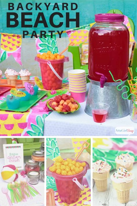 Hawaiian Party Games, Backyard Beach Party, Beach Party Ideas, Party Games For Teens, Beach Theme Birthday Party, Summer Party Diy, Beach Theme Birthday, Party Game Ideas, Beach Birthday Party