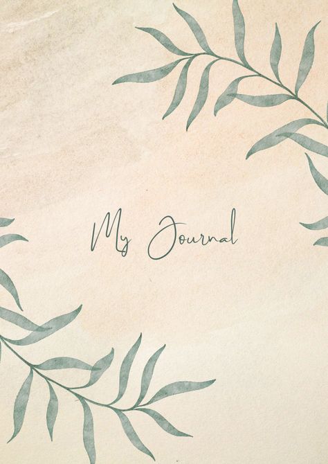 Watercolor Vintage Personal Journal Cover Page Canva Template #canva #vintage #art #template #journal #floral #elegant #handdrawn Template Journal, Journal Cover Page, Cover Page Template, Digital Journaling, Peach And Cream, Watercolor Vintage, Personal Journal, Watercolor Green, Aesthetic Template