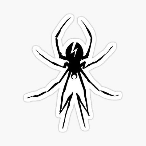 Spider Sticker, Romance Gifts, Guitar Stickers, Band Stickers, Stickers Redbubble, Band Wallpapers, Music Stickers, Sticker Template, Band Logos