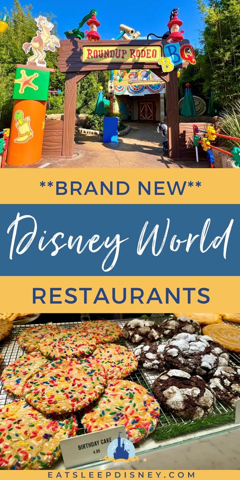 Over the past few years, Disney has opened several brand new restaurants in the parks and resorts, refreshed the menu and style of others, and even more are on the way soon! And, to be sure that you don’t miss a thing, we’ve got a FULL LIST of all the new places to eat. From snack stands to all-you-can-eat restaurants, and more, here are all the places you’ll want to consider making a dining reservation for the next time you visit Disney World!  Disney World, Disney Parks, Eat Sleep Disney Disney Foods, Places To Eat At Disney World, Disney World Dining, Best Places To Eat In Disney World, Disney Dining Plan 2024 Snacks, Best Restaurants At Disney World, Disney Dessert Recipes, Best Disney Resort Restaurants, Best Magic Kingdom Restaurants