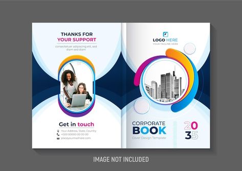 Creative Annual Report Cover Design, Exercise Book Design, Book Back Cover Design, Front And Back Cover Design, Handbook Cover Design, Book Front Cover Design, Book Front And Back Cover, Corporate Cover Design, Book Covers Designs