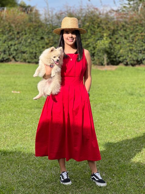 Outfit Vestido Rojo, Outfit Tenis, Estilo Vans, Tenis Vans, Red Dress, Women's Fashion, Casual Outfits, Adidas, My Style