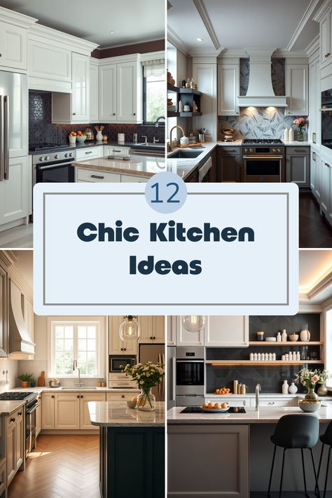 Looking to make your kitchen elegant and chic? Check out these 12 stunning ideas for your dream kitchen! From timeless marble countertops to eye-catching backsplashes and minimalist designs, these inspirations will help you create a space that's not only beautiful but functional too. Whether you're renovating or just searching for some creative updates, these elegant kitchen concepts will serve as your perfect guide. Discover how to make the best use of modern decor and styles that shine in any kitchen! Perfect for both small and large spaces. Chic Kitchen Ideas, Kitchen Elegant, Cozy Breakfast Nook, Elegant Lighting Fixtures, Timeless Kitchen, Countertop Design, Kitchen Concepts, White Countertops, Elegant Kitchens