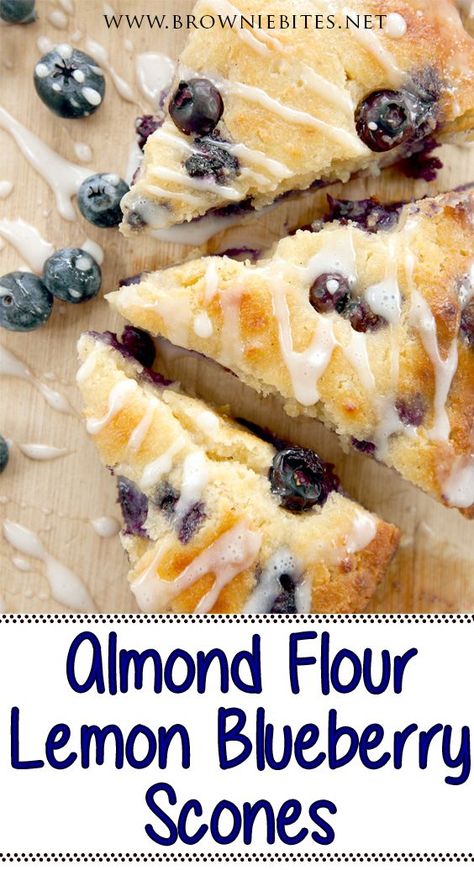 Mar 21, 2021 - Almond flour scones with fresh lemon and blueberry, drizzled with a lemony glaze, offer a gluten free alternative to this breakfast pastry. Lemon Blueberry Scones Recipe, Lemon Blueberry Scones, Blueberry Scones Recipe, Gluten Free Scones, Baking With Almond Flour, Recipe Baking, Blueberry Scones, Scones Recipe, Almond Flour Recipes