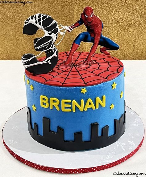 Birthday Cake Superhero, Birthday Cake Spiderman, Cake Superhero, Spider Man Theme, Cake Spiderman, Kids Birthday Cakes, Spider Cake, Spiderman Birthday Cake, Bolo Mickey