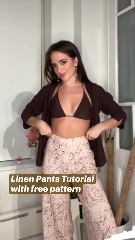 Pants Tutorial, Make Clothes, Sewing Projects Clothes, Sewing Tutorials Clothes, Diy Clothes Design, Diy Fashion Clothing, Clothes Sewing, Sewing Diy, Sewing Design