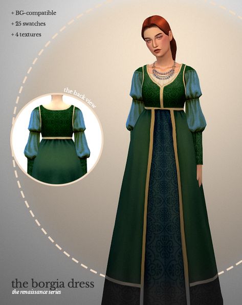 The Sims 4 Historical Mods, Sims 4 Time Period Cc, Midevil Cc Sims 4, Sims 4 Medieval Clothing, Sims 4 Cc Midevil Clothes, The Sims 4 Cc Medieval Dress, Sims 4 Middle Ages, Midevil Sims 4 Cc, Sims 4 1600s Cc