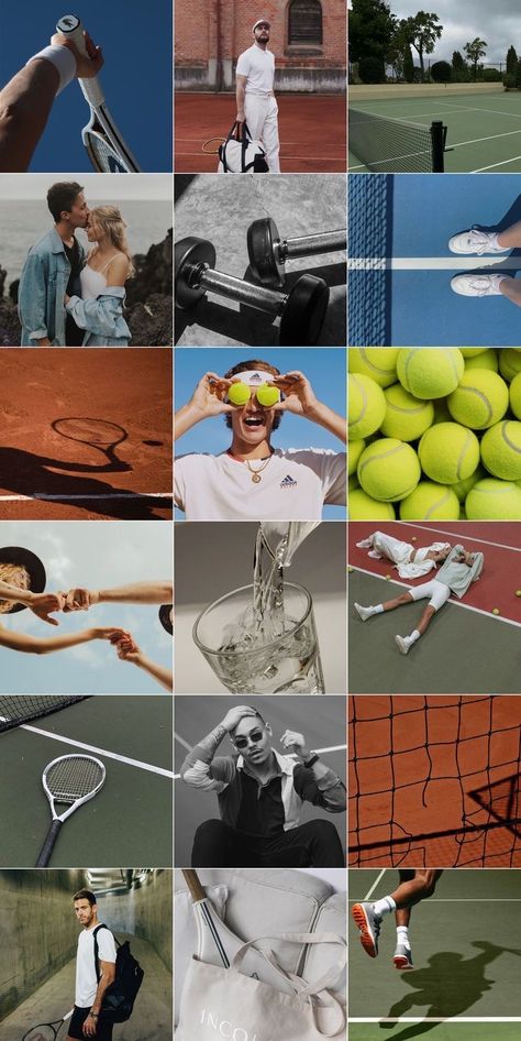 Sports Instagram Feed, Aesthetic Fitness Instagram Feed, Sport Instagram Feed, Fitness Instagram Feed, Tennis Branding, Tennis Instagram, Instagram Feed Aesthetic, Tennis Photoshoot, Instagram Feed Tips