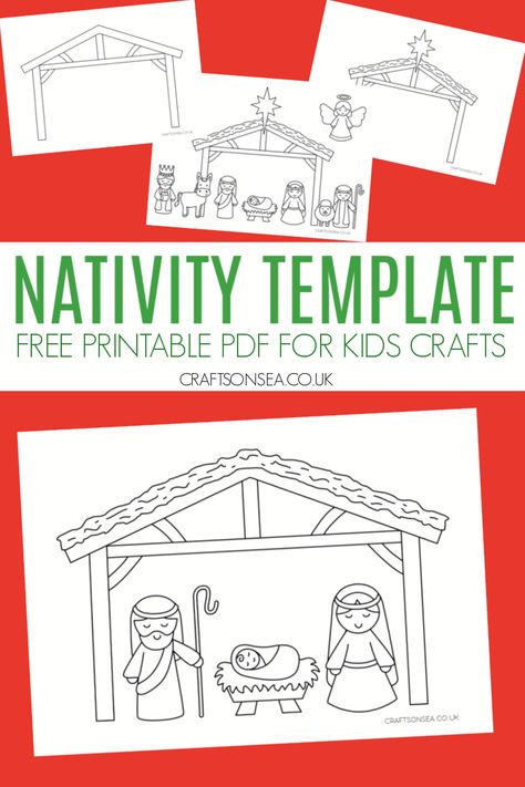 Preschool Nativity Coloring Pages, Nativity Scene Coloring Pages Free Printable, Nativity Outline Printable, Baby Jesus Template Printable, Manger Template Free Printable, Christmas Navity Scene Free Printable, Nativity Theme Preschool, Pre K Nativity Craft, Nativity Craft For Preschool