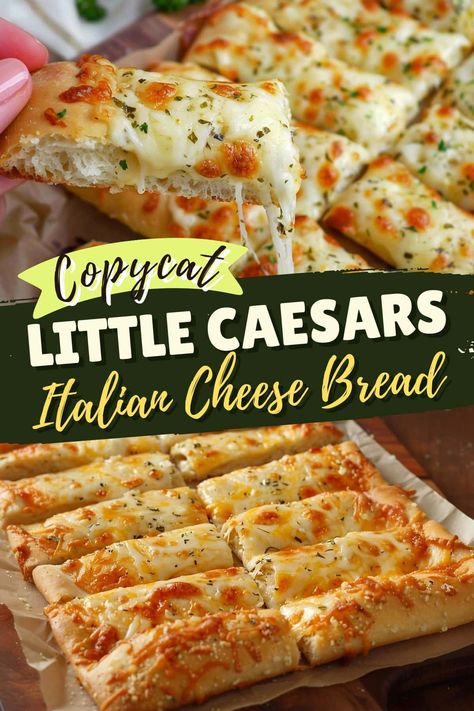 This copycat Little Caesars Italian cheese bread is just like the real deal! Recreate the classic pizza chain experience right in your own kitchen. Copycat Italian Cheese Bread, Cheese And Cracker House, Domino Cheese Bread, Italian Cheese Bread Little Ceasers, Pizza Dough Cheese Bread, Copycat Little Caesars Crazy Bread, Little Caesars Crazy Puffs Recipe, Copycat Schlotzkys Bread, Cheese Pizza Recipes Homemade