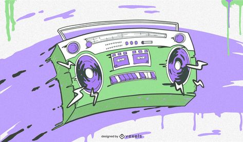 Hip Hop Colorful Boombox Illustration #AD , #Hop, #Hip, #Boombox, #Illustration, #Colorful Hip Hop Cover Art, Boombox Illustration, Freelance Design, Illustration Colorful, Music Illustration, Mo Design, Fish Logo, Music App, Educational Projects