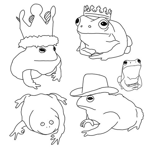 My drawings of ideas for frog and toad tattoos Simple Toad Drawing, Cute Toad Tattoo, Frog Tattoo Outline, Frog Tattoo Cute, Frog Tattoo Simple, Cartoon Frog Tattoo, Toad Tattoos, Small Frog Tattoo, Frog Flash Tattoo