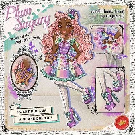 515 Beğenme, 18 Yorum - Instagram'da Clarity Ballet (@mellifluous.dream): "Plum Sugary daughter of the Sugarplum Fairy from The Nutcracker and the Mouse King  #EverAfterHigh…" Nutcracker And The Mouse King, The Mouse King, Ever After High Rebels, Sugarplum Fairy, Ever After Dolls, Ballet Moves, Mouse King, Monster High Characters, Fairy Tale Characters