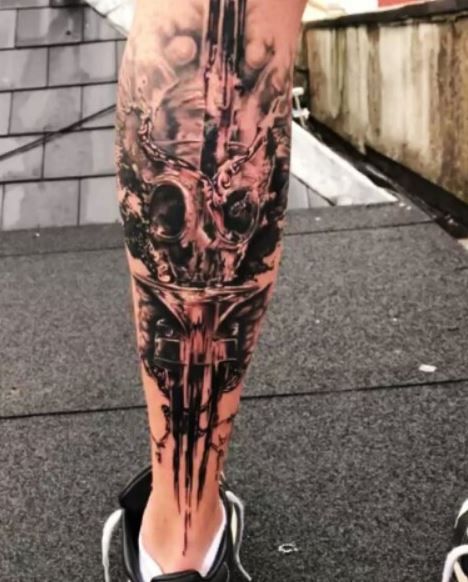 150 Cool Calf Tattoos For Men (2023) Side, Inner Sleeves Designs Calf Cover Up Tattoo For Men, Small Quad Tattoos For Men, Men’s Side Calf Tattoos, Tattoo Ideas For Men Leg Calves, Cool Calf Tattoos, Mens Calf Tattoo, Mens Calf Tattoos, Half Leg Tattoo Men Sleeve, Calf Tattoos For Men