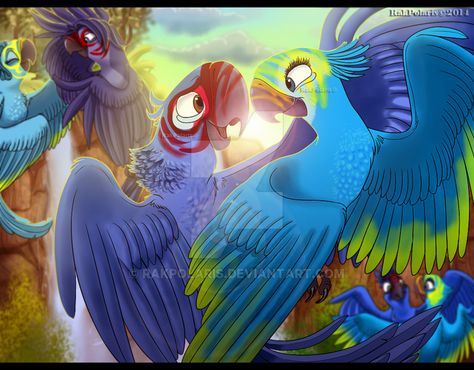 Beautiful Creatures by JW Madrid [©2014] Rio Movie, Blue Sky Studios, Images Disney, Cartoon Birds, Drawing Process, Bird Drawings, Disney Fan Art, Disney And Dreamworks, Disney Drawings