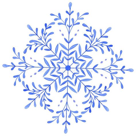 Xmas Gifts For Mum, Painting Snowflakes, Watercolor Snowflake, Dupatta Painting, Snowflake Diy, Snow Flake Tattoo, Snowflake Clipart, Snowflakes Drawing, Snowflakes Art