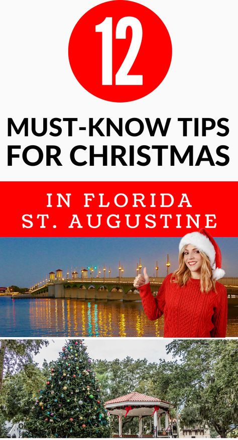 Saint Augustine Christmas, Christmas In St Augustine Florida, St Augustine Florida Christmas, St Augustine Florida Things To Do, Florida In December, Christmas In Florida, Christmas Vacation Destinations, Christmas Towns, Christmas Tips