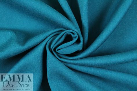 100% wool crepe - teal from EmmaOneSock.com Clothing Study, Fabric Texture Pattern, Wool Crepe, Stretch Crepe, Beautiful Knitting, Designer Fabric, Fabric Texture, Crepe Fabric, Fashion Fabric