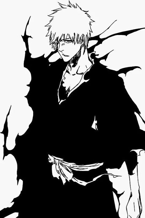 Ichigo Kurosaki Drawing, Ichigo Kurosaki Manga, Bleach Reference, Luffy Naruto, Bleach Aizen, Bleach Tattoo, Ichigo Kurosaki Wallpaper, Ichigo Manga, Bleach Drawing