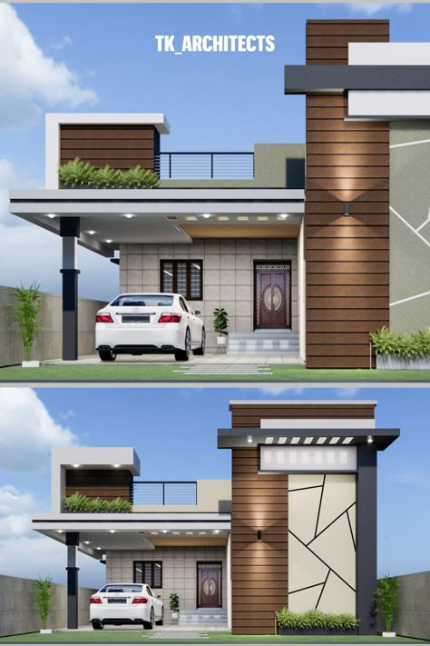 GF HOUSE DESIGN ELEVATION Home Front Elevation, Indian House Exterior Design, House Structure Design, Single Floor House Design, House Front Elevation, 2bhk House Plan, House Outer Design, Small House Front Design, House Balcony Design