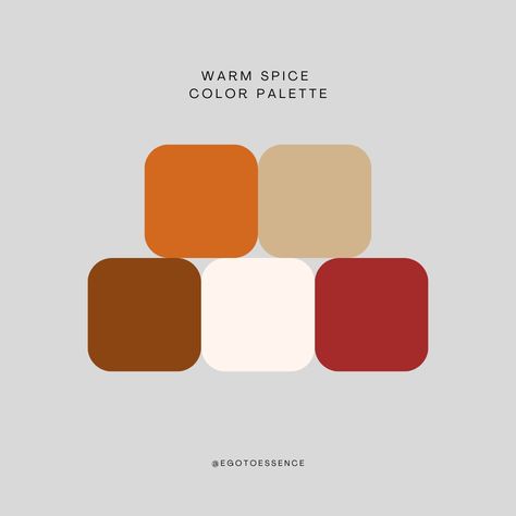 Spice Color Palette, Winter Color Palette, Winter Colors, Chocolate Brown, Burnt Orange, Cream Color, Cinnamon, Color Palette, Cream