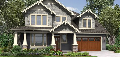 Mascord Plan B22199 Craftsman Home Plans, Small Craftsman, Craftsman Homes, Shingle Style Homes, Craftsman Exterior, Craftsman Style House, Craftsman Home, Craftsman Style Home, Casas Coloniales