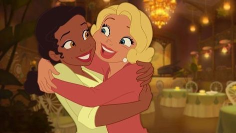 Princess Tiana And Her Best Friend, Duo Pics Cartoon Best Friends, Tiana And Lottie Matching Pfp, Tiana And Her Best Friend, Tiana And Charlotte Matching Pfp, Best Friend Duos Cartoon, Girl Duos Cartoon, Two Besties Cartoon, Iconic Girl Duos