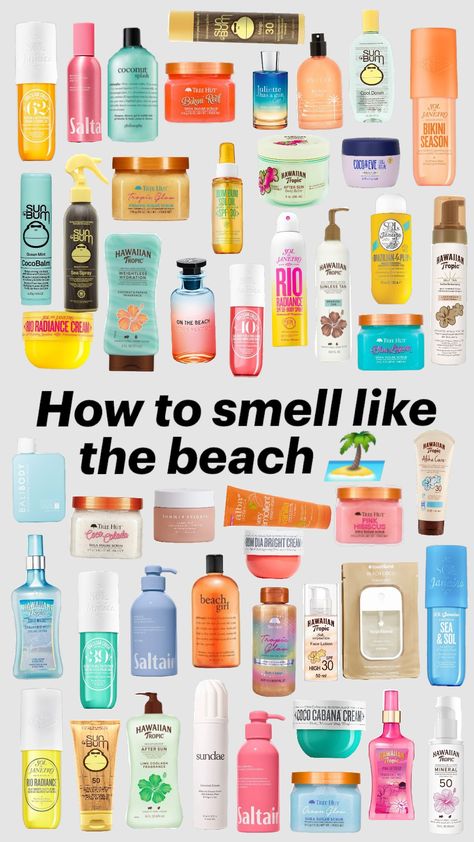 How to smell like the beach 🏝🌊☀️ Beach Scented Perfume, How To Smell Beachy, How To Smell Like Hawaii, How To Smell Like Tropical, How To Smell Like Hibiscus, How To Smell Clean And Fresh, How To Smell Tropical, How To Smell Amazing, How To Smell Nice