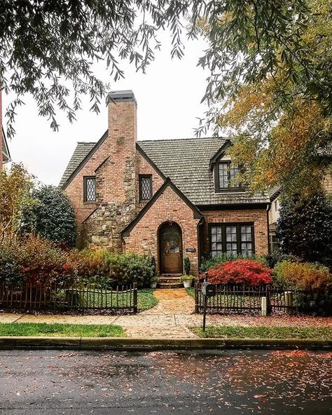 Storybook House, Tudor Cottage, Home Exterior Makeover, Tudor Style Homes, Brick Exterior House, Exterior Makeover, Tudor House, Interior Modern, Cute House