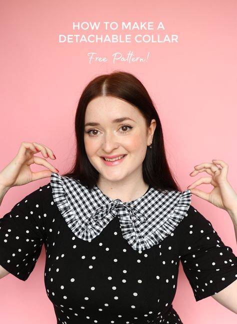 Tilly and the Buttons: FREE PATTERN! Oversized Detachable Collar Add Collar To Dress, Removable Collar Pattern, False Collar Pattern, Peter Pan Collar Sewing Pattern, Detachable Peter Pan Collar Pattern, Large Collar Pattern, Free Collar Pattern Sewing, Diy Collar Pattern, Peter Pan Collar Pattern Free