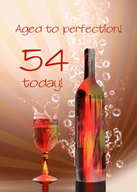 54th birthday, Aged to perfection with wine splashing card #Ad , #Ad, #Aged, #birthday, #perfection, #card Holiday Card Sentiments, Wine Splash, Wine Birthday Party, Minimalist Birthday Card, Modern Birthday Card, 65th Birthday Cards, 91 Birthday, 68 Birthday, Wine Birthday