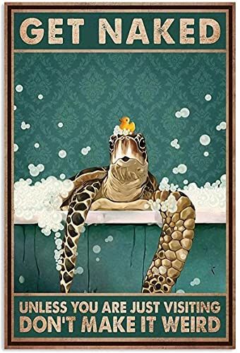 Classroom Bathroom Decor, Turtle Bathroom Decor, Sea Turtle Bathroom, Turtle Bathroom, Classroom Bathroom, Sea Bathroom, Sea Turtle Decor, Tin Sign Wall Decor, Bathroom Quotes Funny