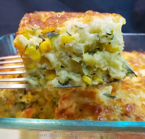 Zucchini Cornbread Casserole - Simply Sundays First Watch Bacon Cheddar Cornbread, Casserole Recipes Cornbread, Appetizing Tv Recipes, Zucchini Cornbread Casserole, Cabbage And Zucchini, Zucchini Cornbread, Vegetable Casseroles, Zucchini Casserole Recipes, Comfort Recipes