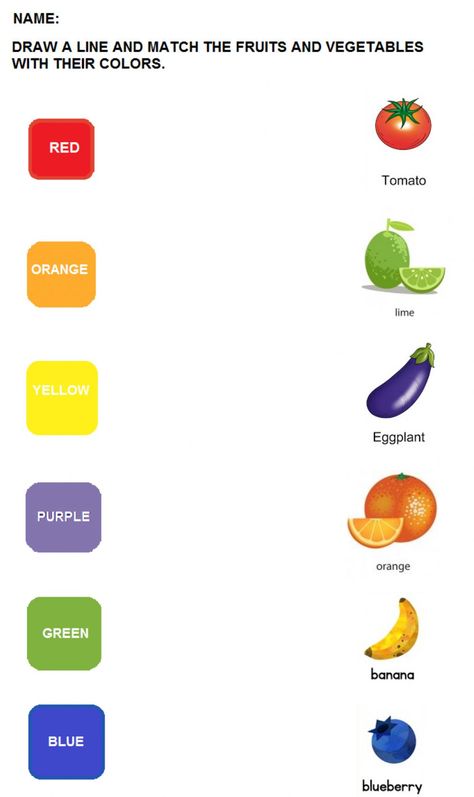 Match the colors with the fruits - Ficha interactiva Lkg Evs Question Paper, Fruit Worksheet, I Like Fruits Worksheet, Color The Fruits Worksheet, Fruits And Vegetables Worksheet For Kids, Match The Fruits Worksheet, Fruits And Vegetables Worksheet, Fruit And Veggie Worksheets, Vocabulary Lesson Plans