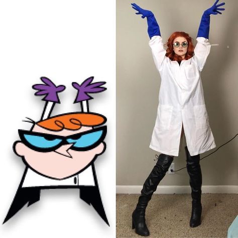 Red Head Halloween Costumes, Dexters Laboratory, Cartoon Halloween Costumes, Kostum Halloween, Quick Halloween Costumes, Cartoon Costumes, Trendy Halloween Costumes, Last Minute Halloween Costumes, Halloween Costume Outfits