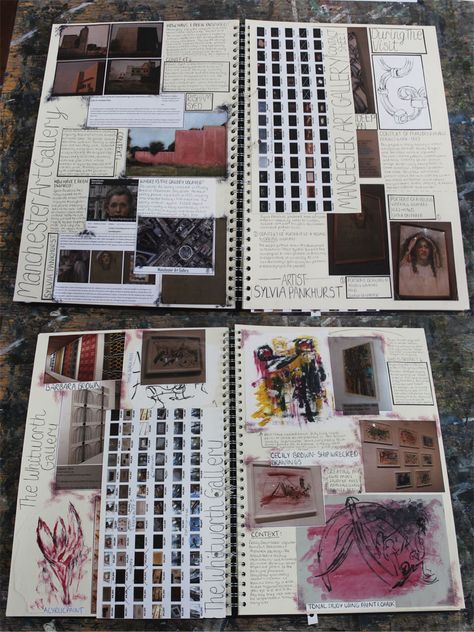 AL Fine Art A3 Sketchbook Gallery Trip Planning my Visit and Research CSWK Thomas Rotherham College 2018 College Sketchbook Ideas, A Level Art Sketchbook Layout, A3 Sketchbook, A Level Sketchbook, Kunstjournal Inspiration, Photography Sketchbook, Graphics Sketchbook, Sketchbook Layout, Textiles Sketchbook