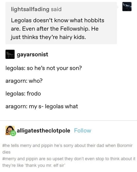 Gandalf, Humour, Jrr Tolkien, Lotr Tumblr, Legolas Funny, Lotr Funny, The Shire, Thranduil, Legolas