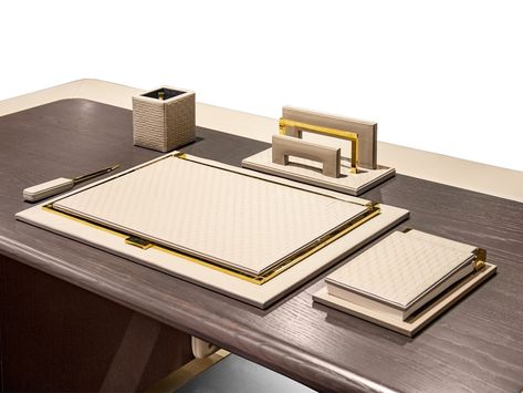 Boss Office, Executive Desk, Desk Set, Deer Skin, Desk With Drawers, Price List, Writing Desk, Leather Items, Desk Accessories